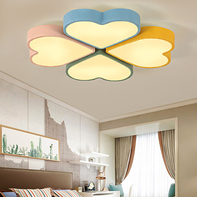 Designer hart spoel plafond verlichtingsarmatuur acryl spoeling montage plafondlicht voor kinderslaapkamer