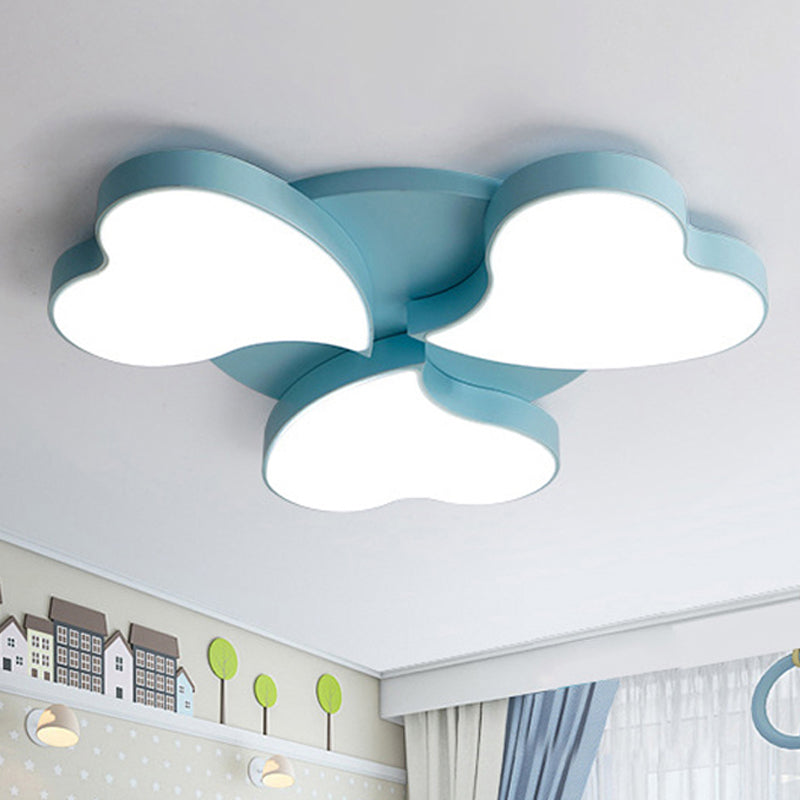 Plafonnier en forme de cœur en acrylique, plafonnier LED Art déco en blanc pour chambre à coucher