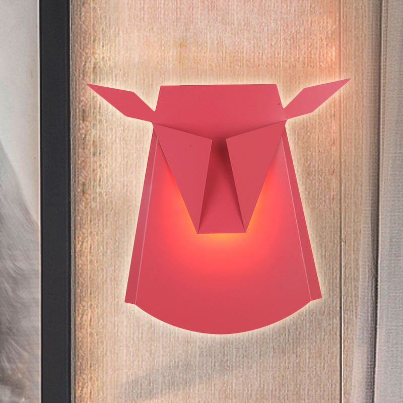 Metaal os -hoofd muur licht keuken woonkamer dier sconce licht met warme verlichting