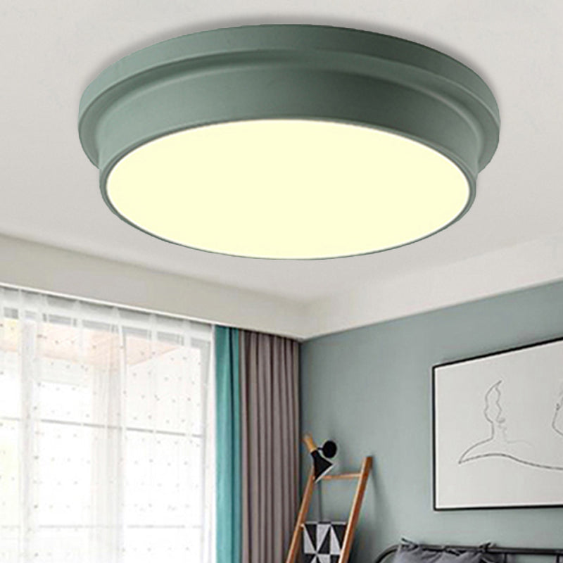 Nordic Macaron Farbige Decke Licht Runde Form Acryl Flushmount Light for Child Bedroom