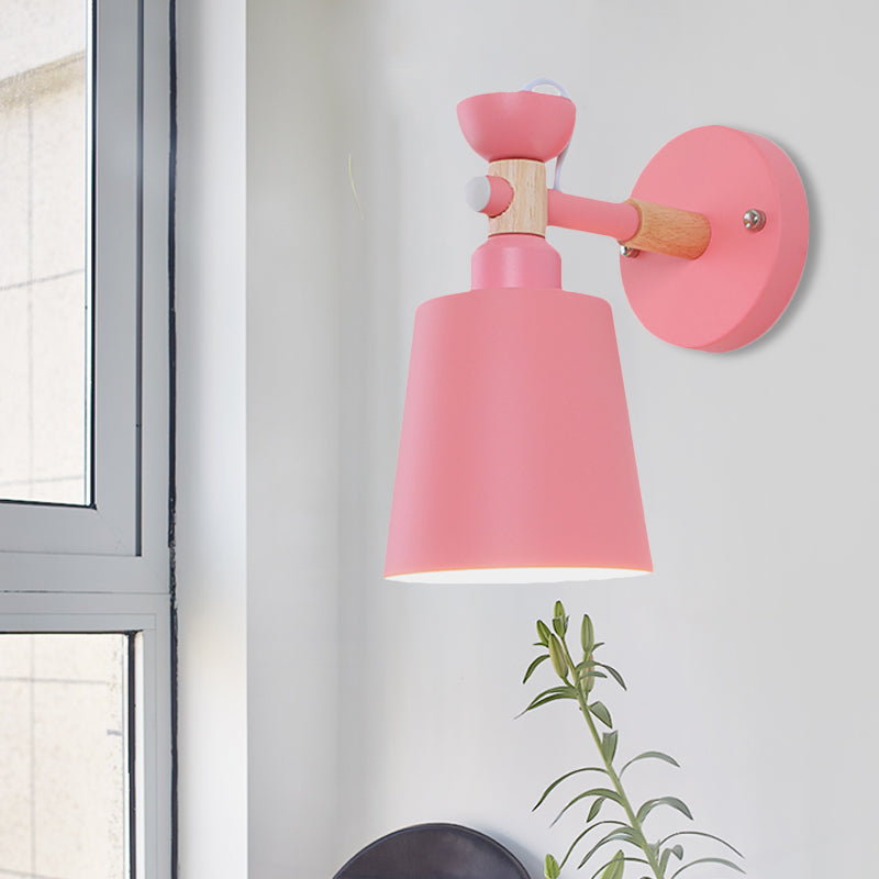 Luz de apliques de estilo nórdico rotativo con cubo de muro de metal ligero para dormitorio para adultos