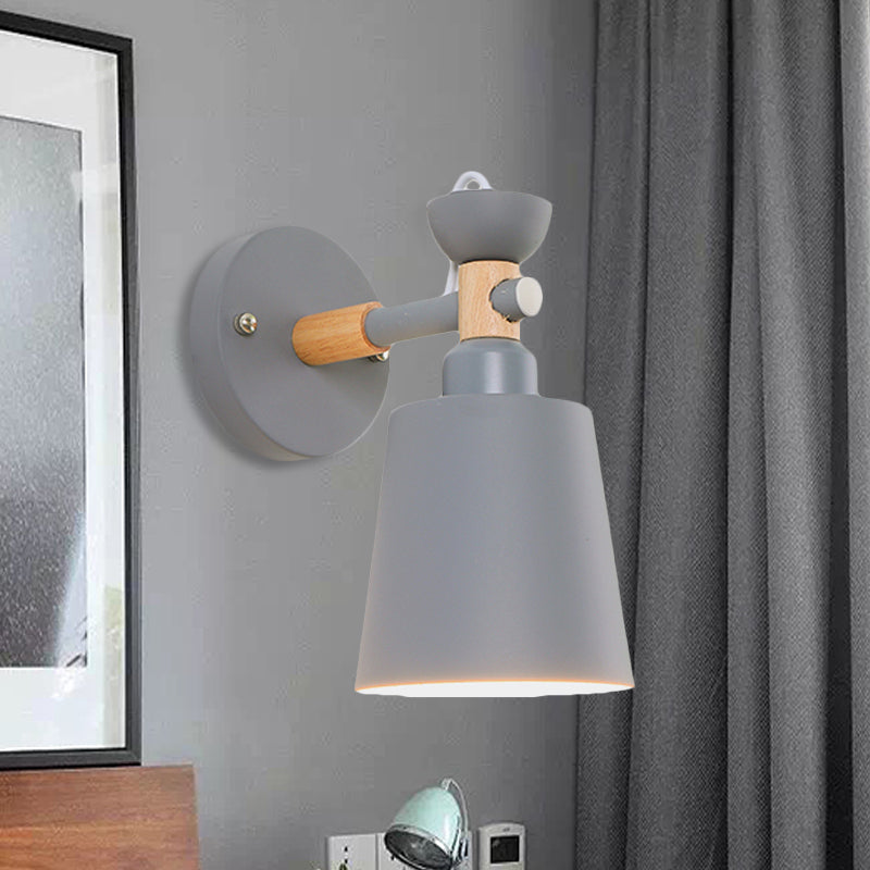 Luz de apliques de estilo nórdico rotativo con cubo de muro de metal ligero para dormitorio para adultos