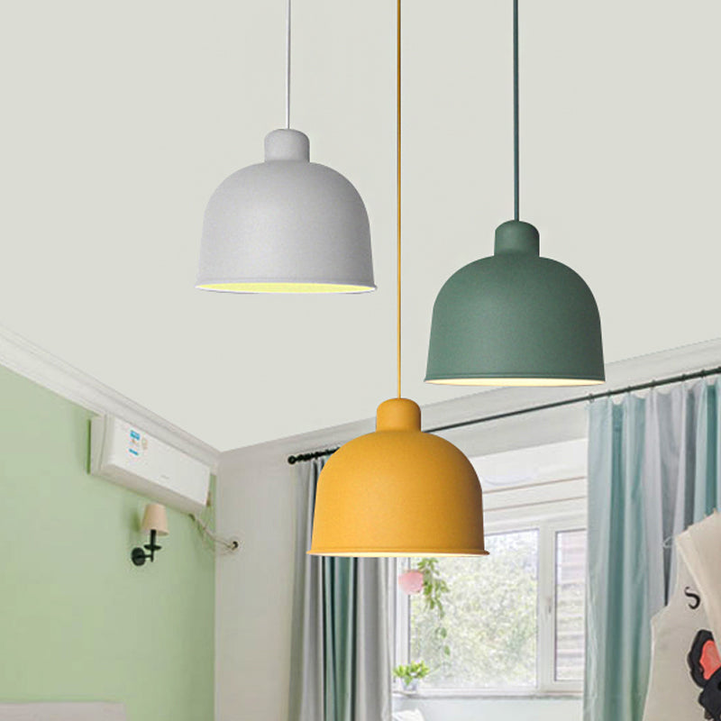 Metallschüssel Form Pendellicht Leichter Esszimmer 1 Kopf Makkaronstil Hanging Lampe