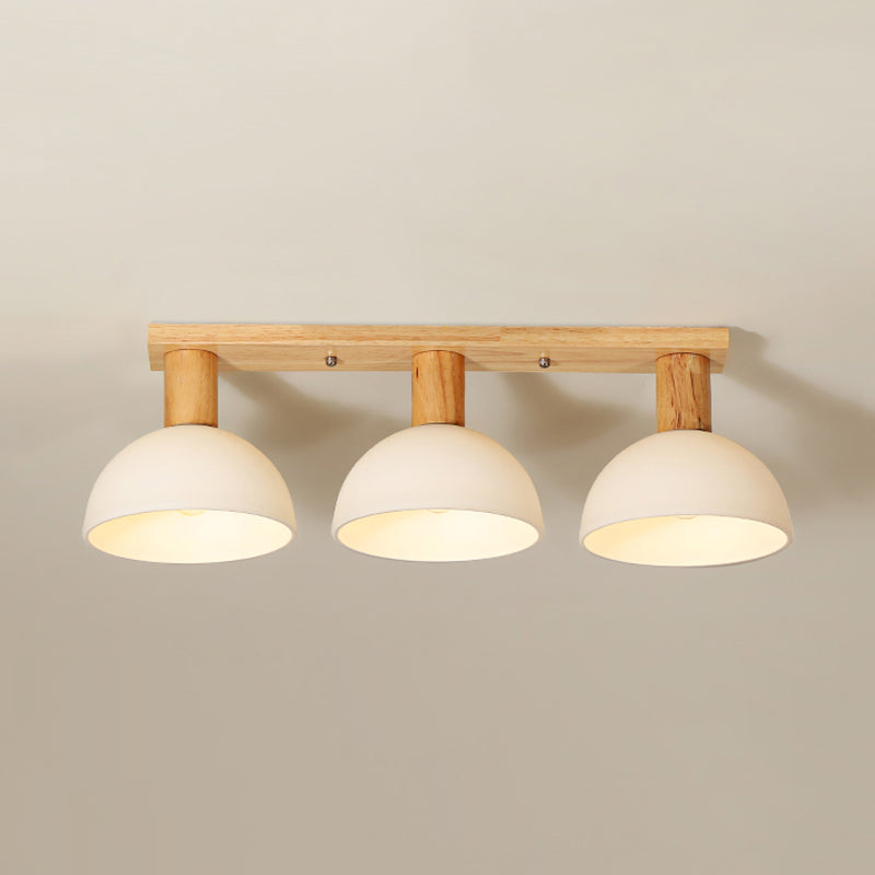 Hemisphere Shade LED Semi Ceiling Mount Light Simple Frosted Glass Ceiling Lamp for Stair Kitchen