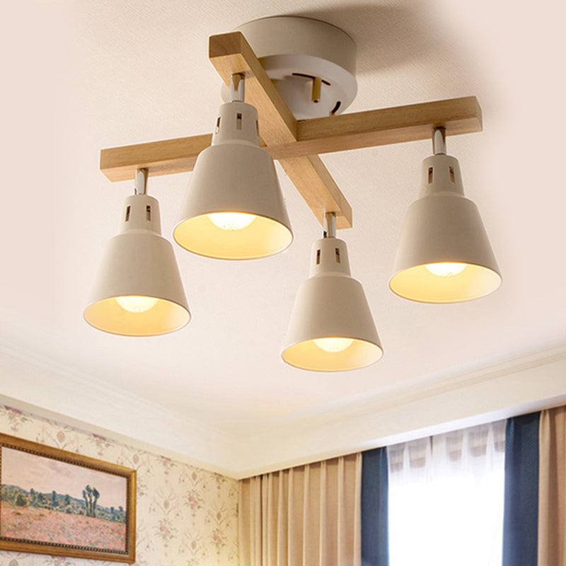 MONOCHROME BEAU SUBSEMBLE SEMI FLUX PLADIER LIGHT 4 LIGLES MODERNE METALLIQUE PLAFIQUE POUR LA CHAMBRE