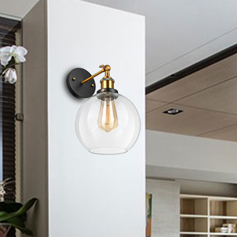 Messing een lichte lampje licht vintage stijl helder glazen belverlichtingsarmatuur met plug-in koord