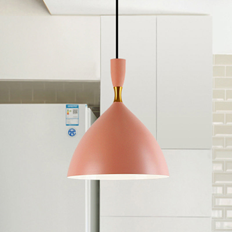 Tienda de tela de restaurantes Funro de embudo iluminación colgante de aluminio 1 cabezal Macaron loft Suspension Light