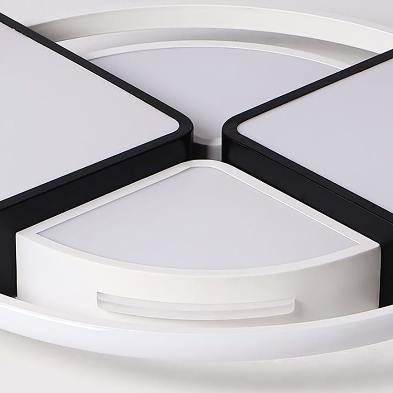 16"/19,5" W Fächerförmige LED-Deckenleuchte, moderne, einfache Deckenleuchte mit Metall- und Acrylschirm