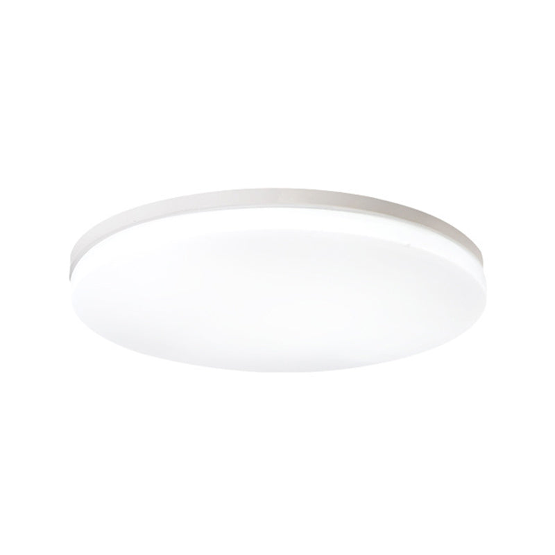 10"/15"/19" W Circular Flush Ceiling Lamp Macaron Metal Indoor Flush Lighting in Green/Pink/White/Yellow