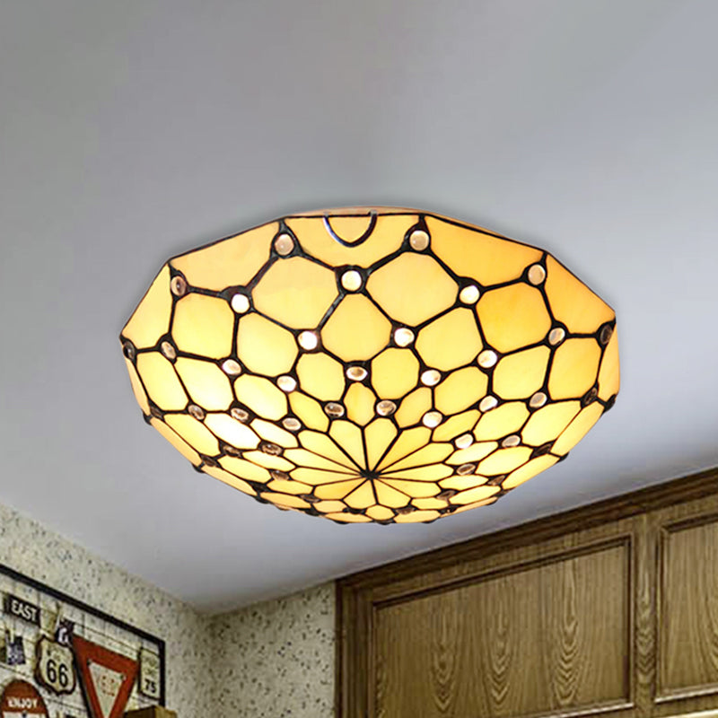 Plafonnier en verre teinté pour Loft rustique, 2 ampoules, plafonnier en Beige pour chambre à coucher