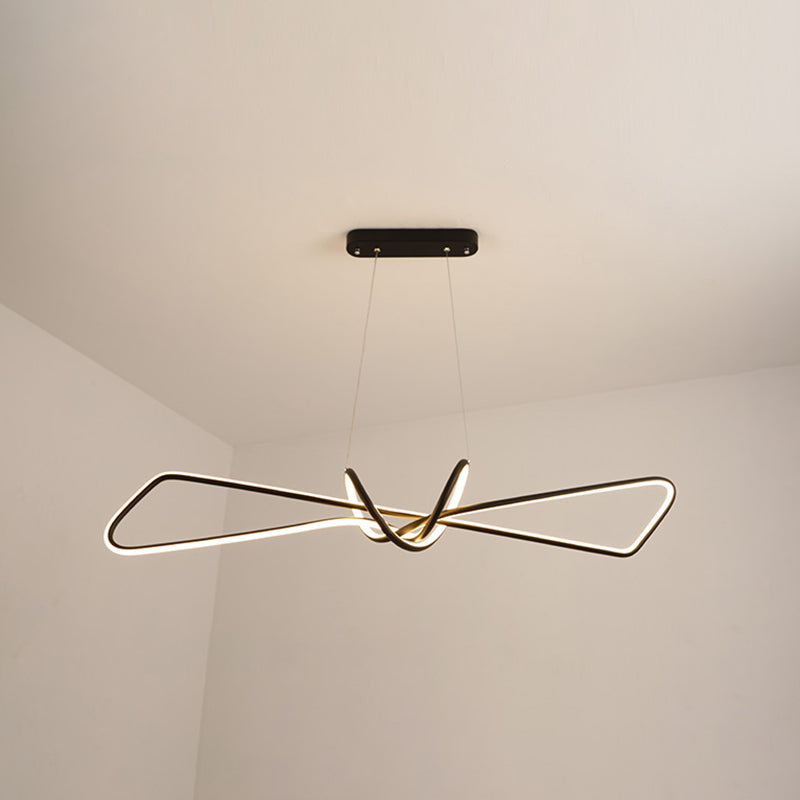 Idee per illuminazione dell'isola a LED Bowtie Kit di luce sospesa in metallo contemporaneo