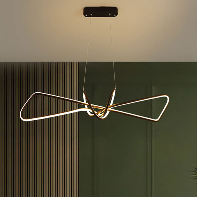 Idee per illuminazione dell'isola a LED Bowtie Kit di luce sospesa in metallo contemporaneo