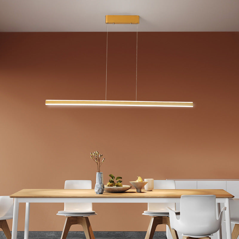 Triangular Prism Bar Pendant Lamp Simple Aluminum Dining Room LED Hanging Island Light
