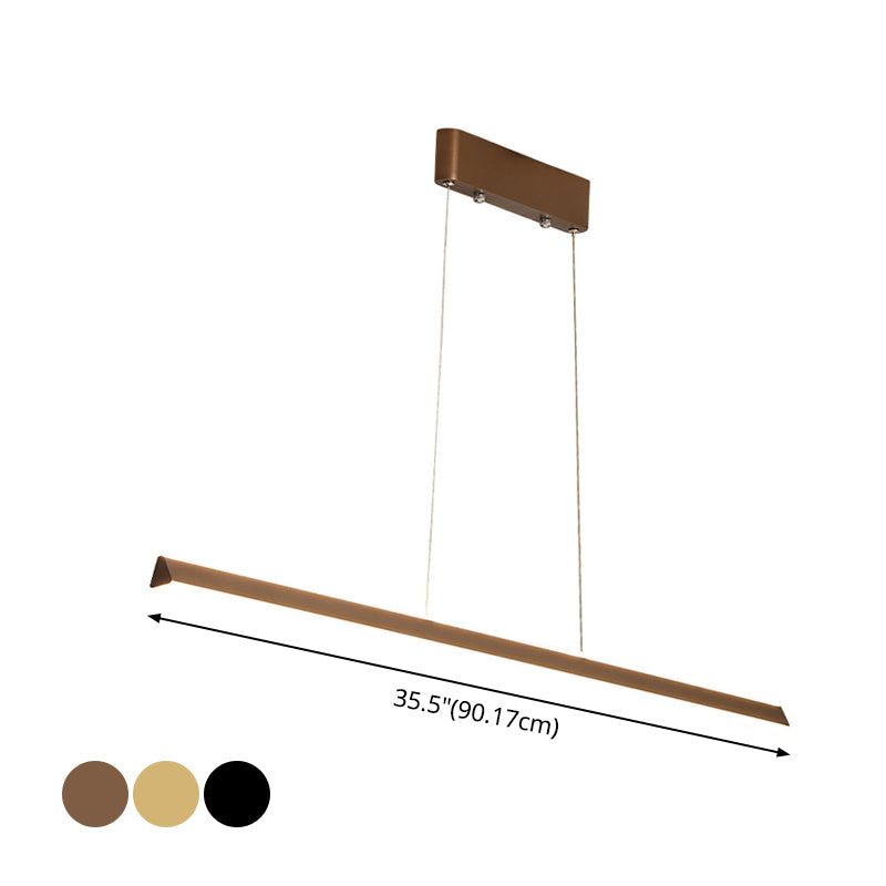 Triangular Prism Bar Pendant Lamp Simple Aluminum Dining Room LED Hanging Island Light