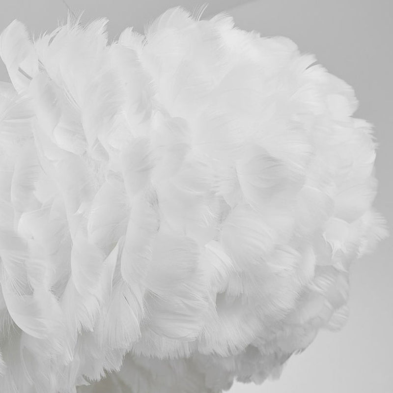 Federhänge -Leuchten modernistische weiße Kronleuchter Anhänger Licht für Schlafzimmer