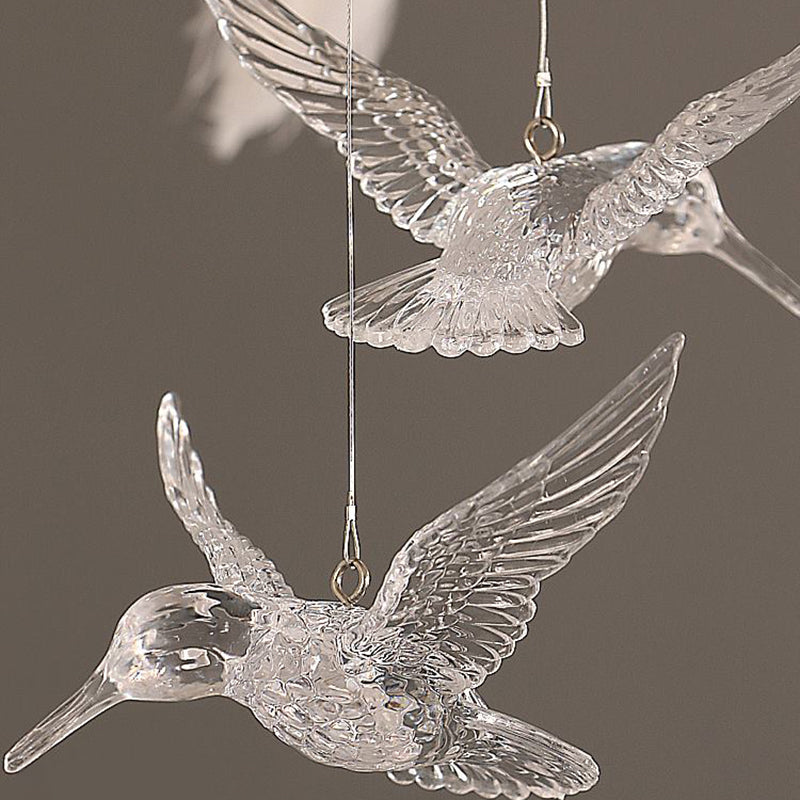 Nieuwheid Palm Tree Hangende Licht Licht Nordic Style Feather Living Room Kroonluchter in het wit