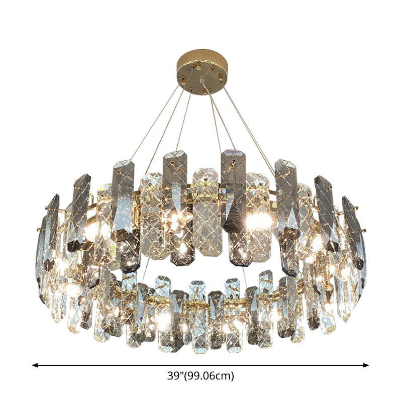 Lampone prismatico a pendente di cristallo a pendente Minimalista Finitura in ottone appesa Light