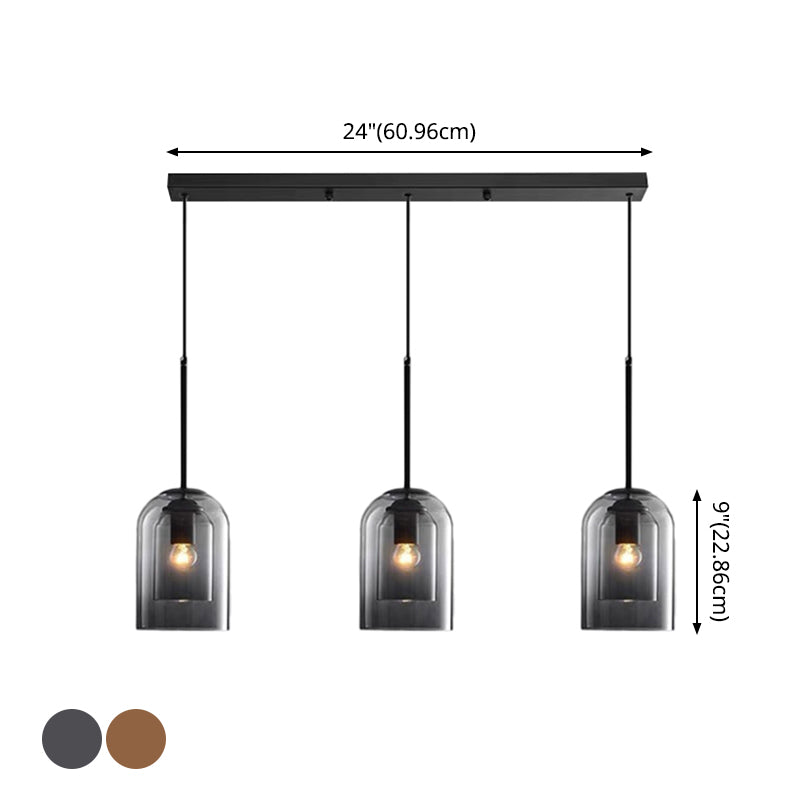 Lumo a soffitto appeso a campana lampada a sospensione moderna in vetro per camera da letto