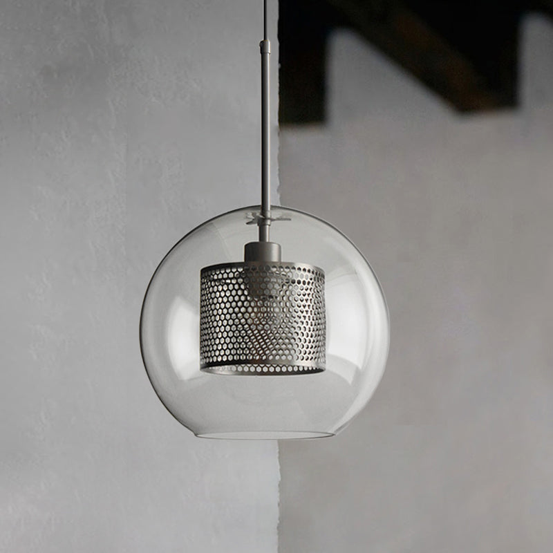 Luce a sospensione in vetro trasparente moderno 1 flaceutri di lampada appesa alla luce per tavolo da pranzo