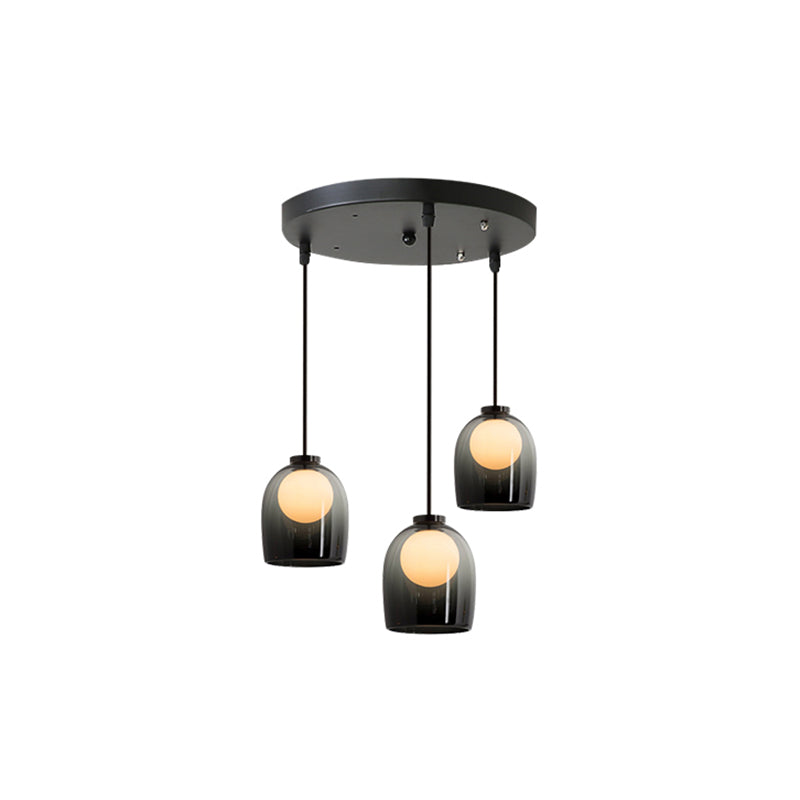 Bell Hanging Light Fixtures Modern Glass Pendant Lamp for Dining Room Table