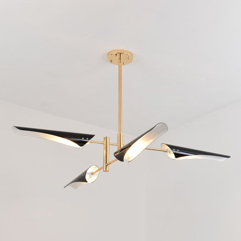 Black Hanging Lighting Fixtures Modern Metal Linear Pendant Lighting