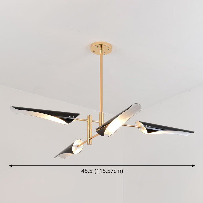 Black Hanging Lighting Fixtures Modern Metal Linear Pendant Lighting