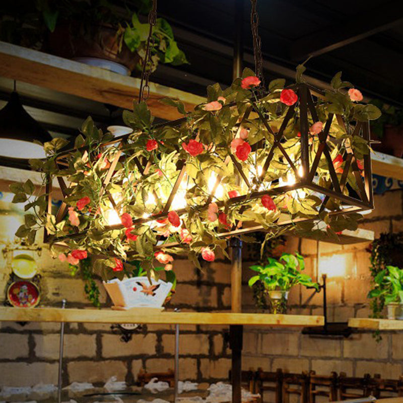 Black Hanging Island Light Industrial Retro Metal Pendant Light