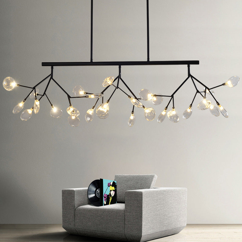 Island Lighting Contemporary Branch Metal Pendant with Round Canopy for Bedroom
