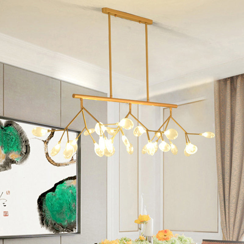 Island Lighting Contemporary Branch Metal Pendant with Round Canopy for Bedroom