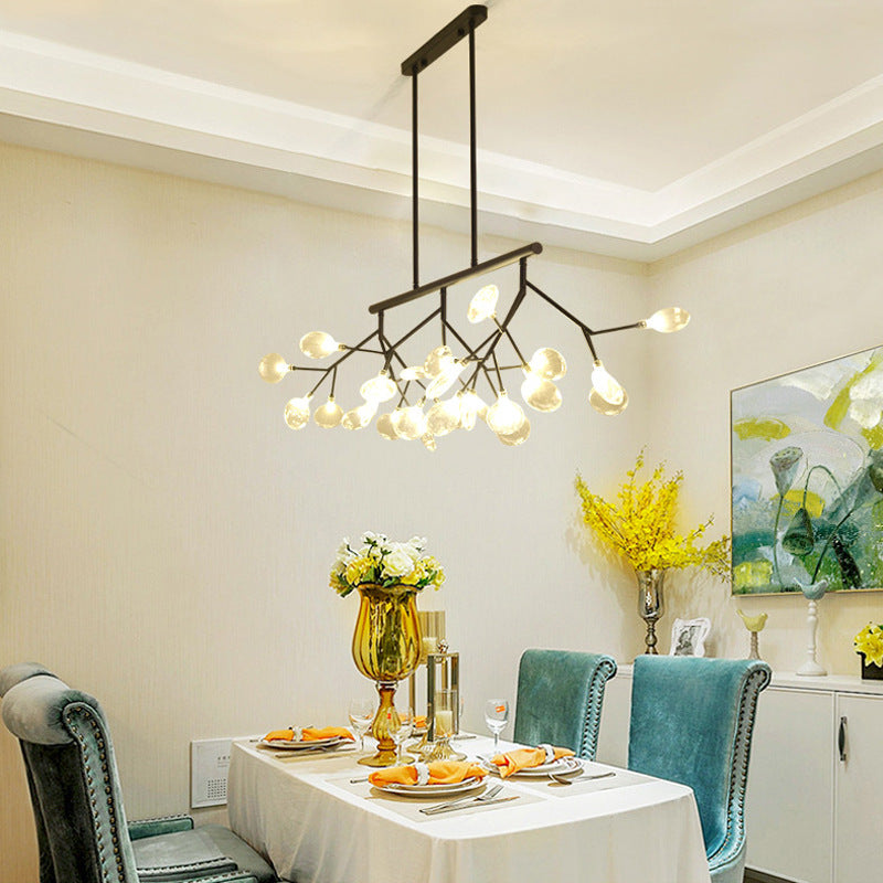 Island Lighting Contemporary Branch Metal Pendant with Round Canopy for Bedroom