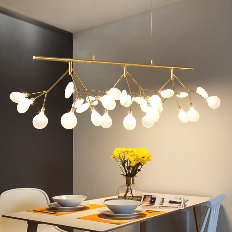 Adjustable Hanging Cord 27 Lights Island Lighting Modern Firefly Metal Pendant for Bedroom