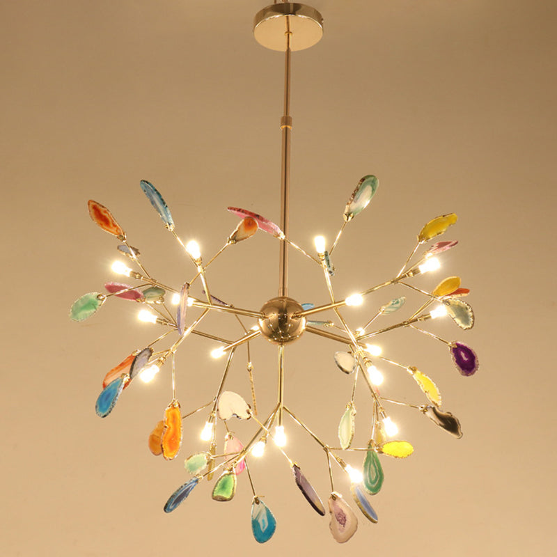 Island Lighting Contemporary Firefly Metal Pendant with Round Canopy for Living Room