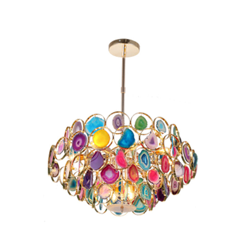Island Lighting Contemporary Firefly Metal Pendant with Round Canopy for Living Room