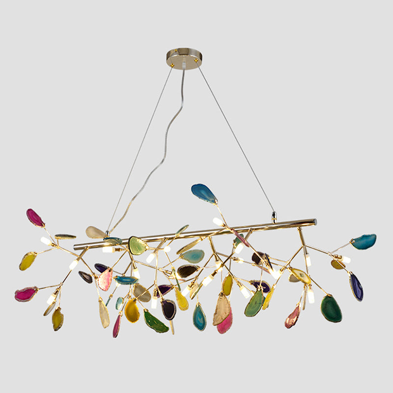 Island Lighting Contemporary Firefly Metal Pendant with Round Canopy for Living Room