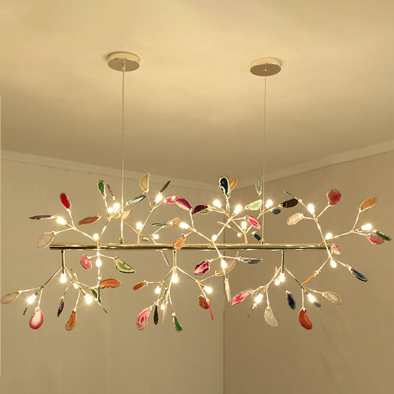 Island Lighting Contemporary Firefly Metal Pendant with Round Canopy for Living Room