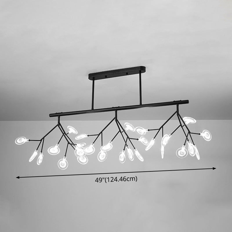 27 Lights Firefly Island Pendant Modern Acrylic Ceiling Lights for Dining Room