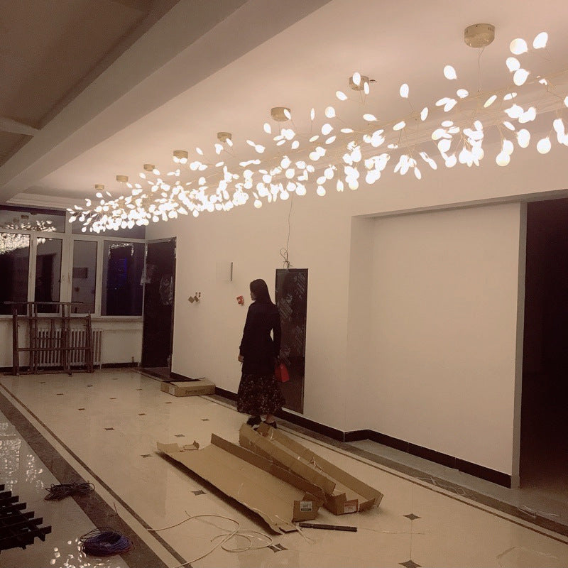 Linear Firefly Island Pendant Lighting Ultra-modern Acrylic Billiard Light for Living Room