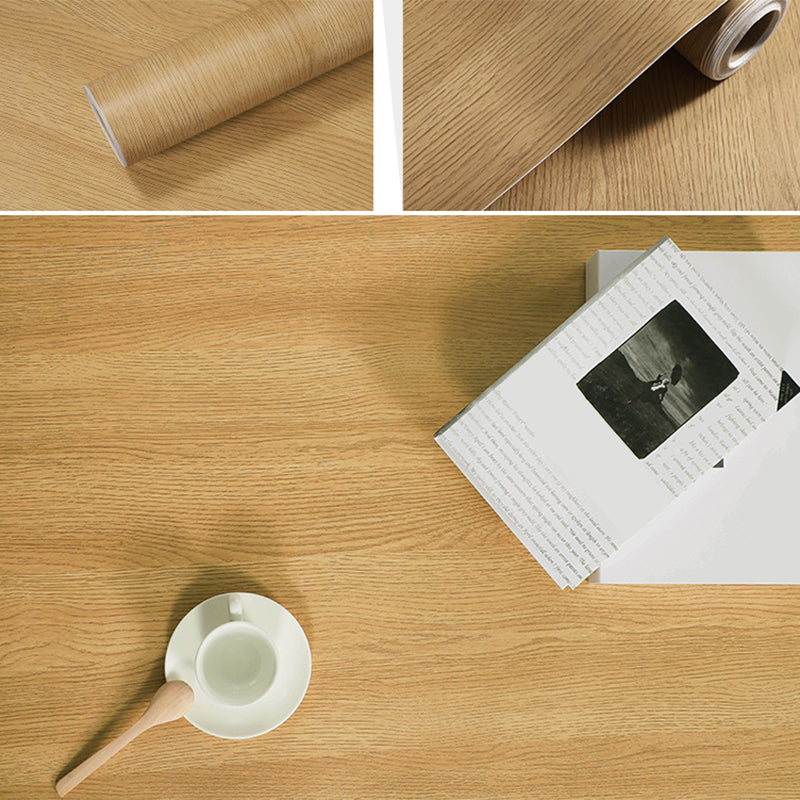 Self Sticking Repurposed Wood Wallpaper Roll Industrial Vinyl Wall Decor, 16.5' L x 23.5" W