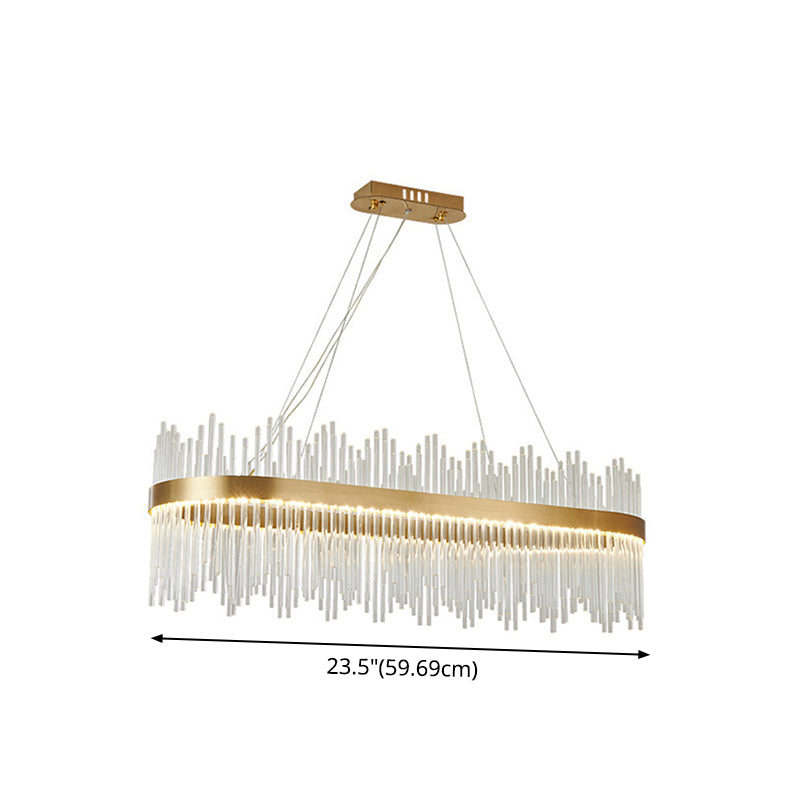 Modern Drum Chandelier Glass Crystal Pendant Ceiling Lights with Adjustable Hanging Cord for Living Room