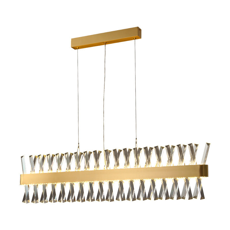 Contemporary Round Chandelier Lights Clear Crystal Pendant Ceiling Lights for Dining Table