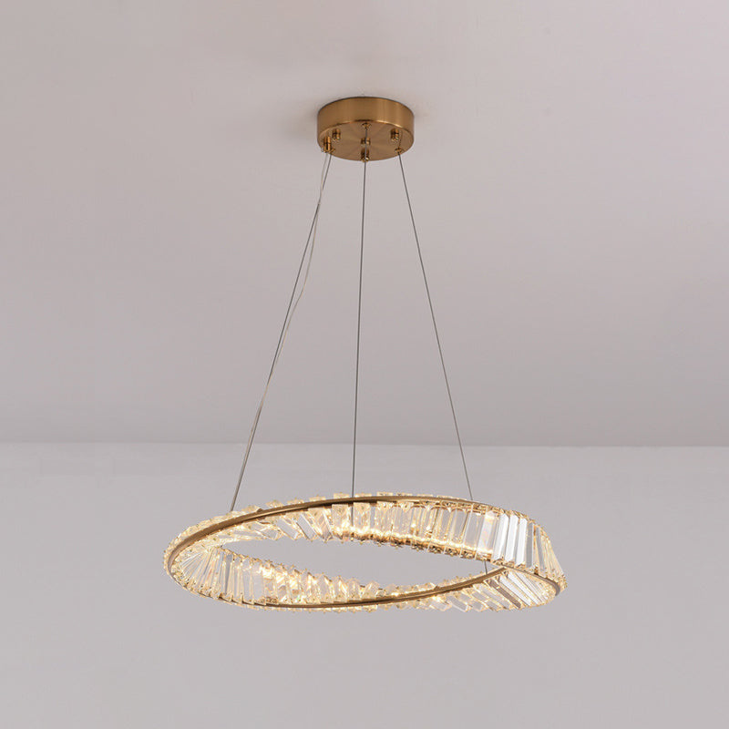 Fissaggi del lampadario ad onda contemporanea Fissature a sospensione Crystal a soffitto per soggiorno