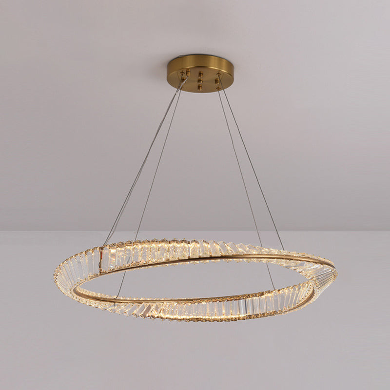Fissaggi del lampadario ad onda contemporanea Fissature a sospensione Crystal a soffitto per soggiorno