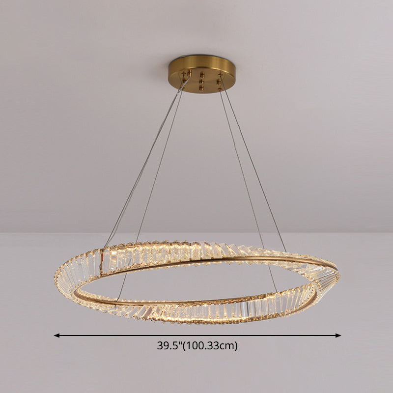Fissaggi del lampadario ad onda contemporanea Fissature a sospensione Crystal a soffitto per soggiorno