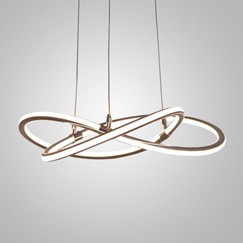 Contemporary Strip Chandelier Lamp Metal Ceiling Pendant Light for Restaurant with Hanging Cord