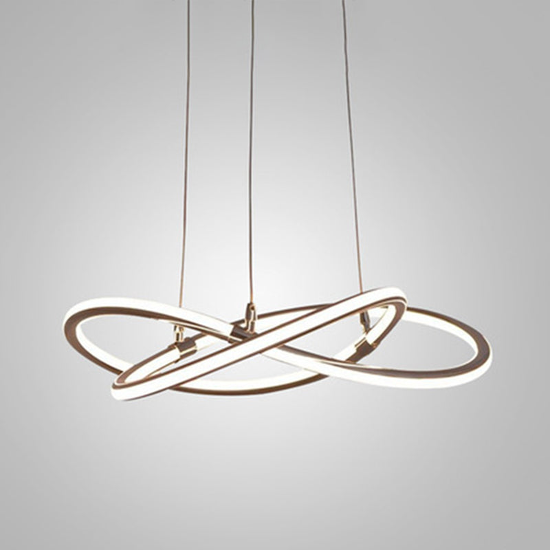 Contemporary Strip Chandelier Lamp Metal Ceiling Pendant Light for Restaurant with Hanging Cord