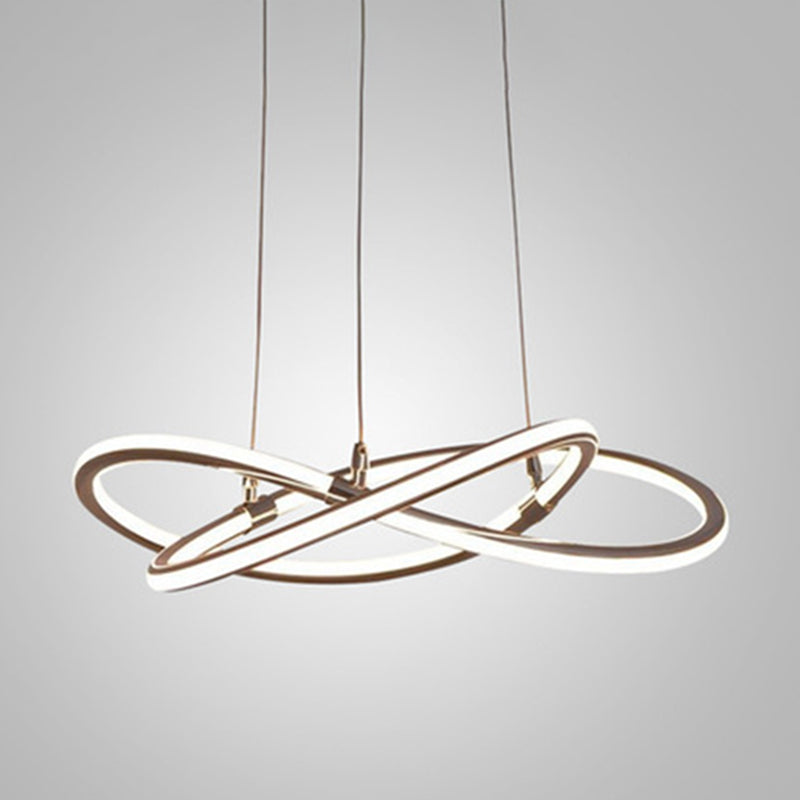 Contemporary Strip Chandelier Lamp Metal Ceiling Pendant Light for Restaurant with Hanging Cord