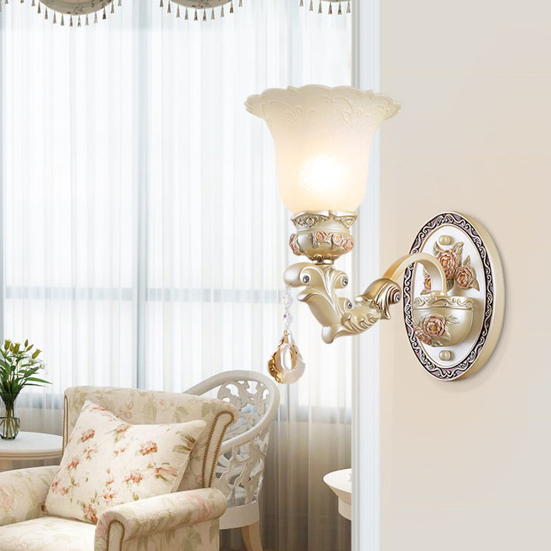 Salon Flower Salle Murce Light Verage Opale Verage Verre 1/2 LIGNES BEIGE MUR LEIL SYMPRESSION