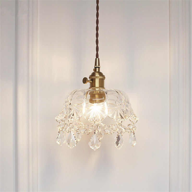 Ciotola a sospensione Luce a soffitto MODERNO MODERNA Crystal Crystal Sussion Lampada in oro in oro