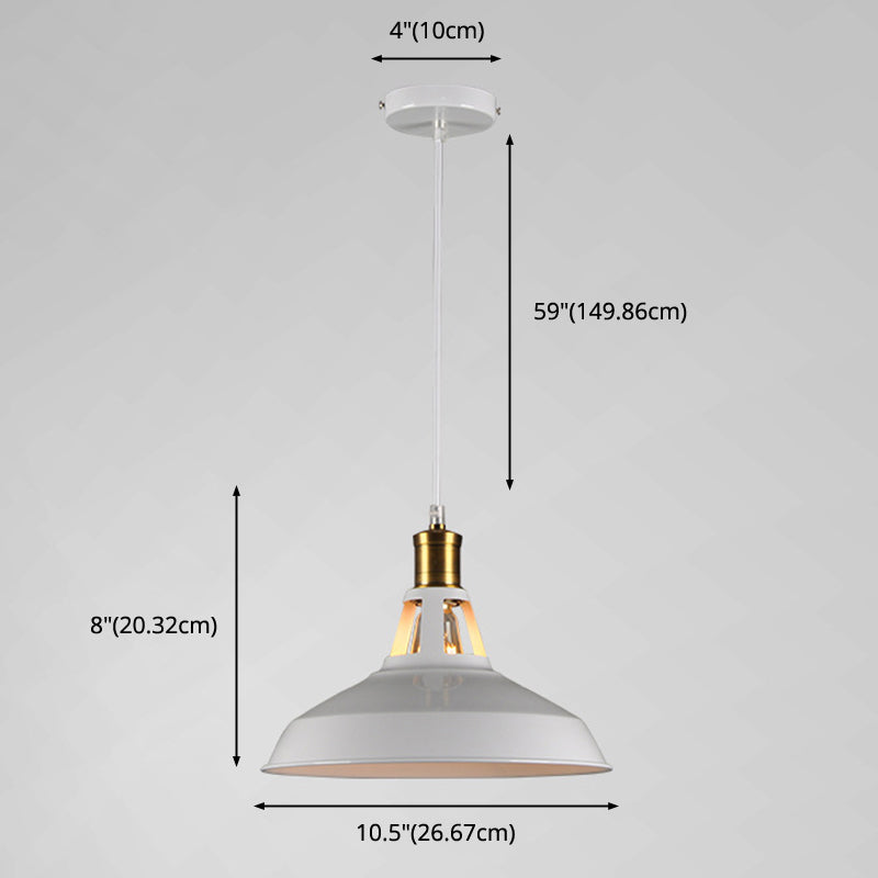 Shaded Restaurant Pendant Lighting Fixture Industrial Style Metal Hanging Light Kit
