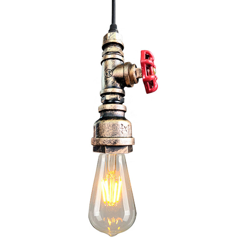 Metal Down Lighting Pendant Industrial-Style Exposed Bulb Warehouse Suspension Light